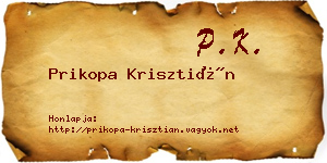 Prikopa Krisztián névjegykártya